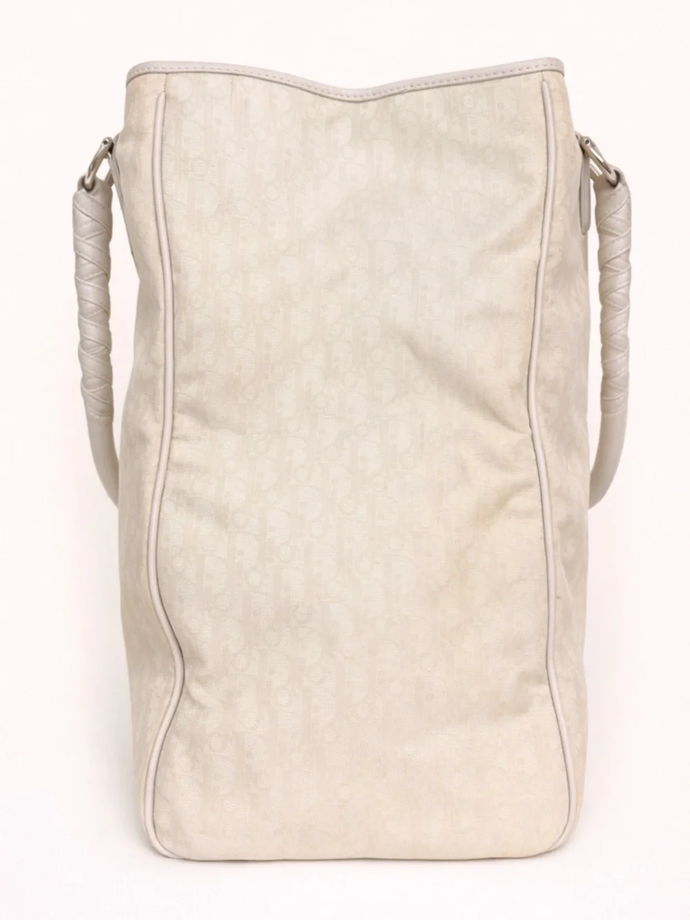 Christian Dior Diorissimo Trotter Monogram Canvas Tote Bag Cream - Picture 4 of 10